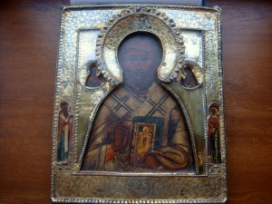 Св. Николай - 18 век, клеймо оклада 1804 год