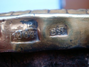 Св. Николай - 18 век, клеймо оклада 1804 год