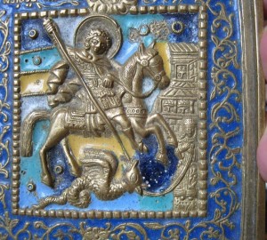 Пластика 6 эмалей. Чудо Георгия о змие.