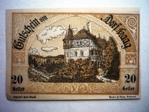 50, 50 и 20 хеллеров 1920 год