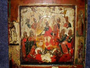 Икона "Воскресение Христово (Сошествие во ад)". 18в. Ковчег.