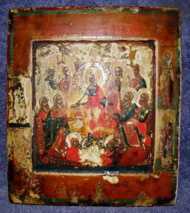 Икона "Воскресение Христово (Сошествие во ад)". 18в. Ковчег.