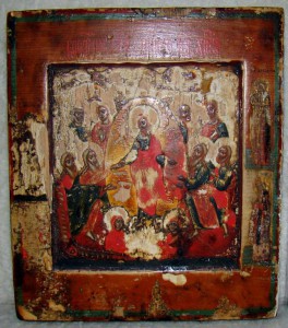 Икона "Воскресение Христово (Сошествие во ад)". 18в. Ковчег.