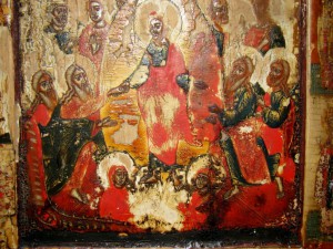 Икона "Воскресение Христово (Сошествие во ад)". 18в. Ковчег.