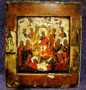 Икона "Воскресение Христово (Сошествие во ад)". 18в. Ковчег.