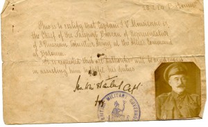 Удостоверение личности. Батум 1920. Мусиенко .