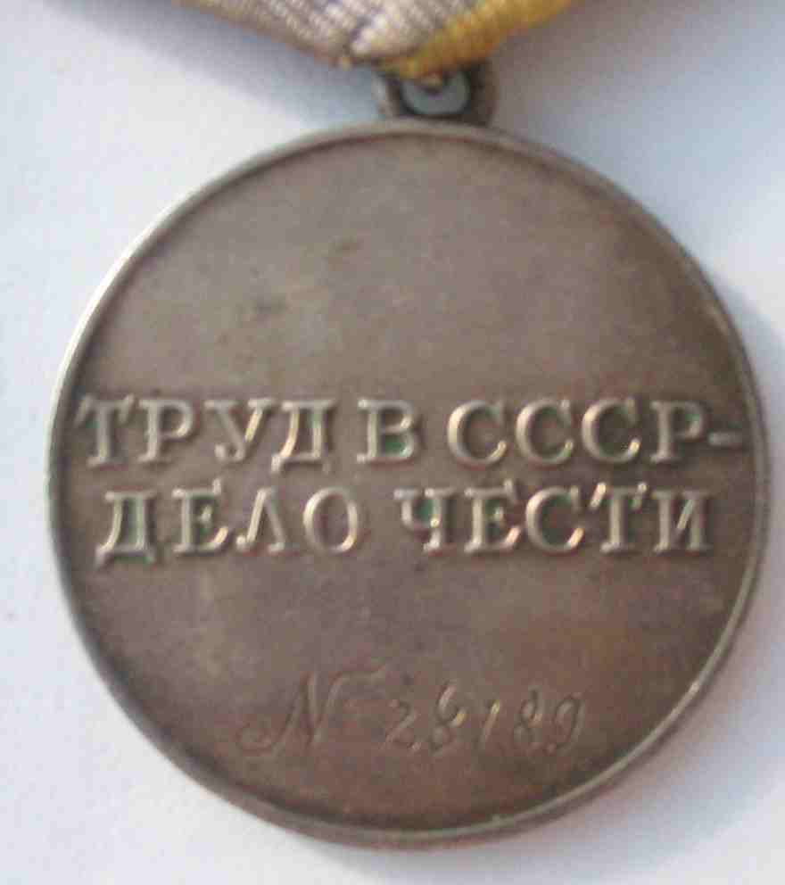 За трудовое отлчие №28189