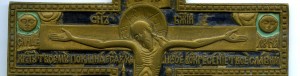Распятие с предстоящими эмаль  Эмаль 3-х цветов