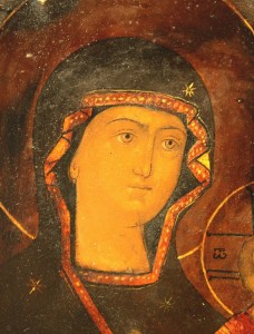 Икона Богородицы Смоленская. Серебро 84. Аналой.