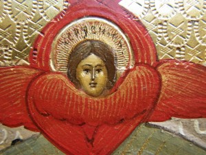 Икона Успение Богородицы. Сусалка+киот.