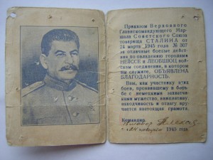 За овладение г. Нейссе и Леобшюц (1945г.)