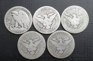 Half Dollar серебро 5 штук, США