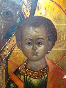 Казанская богоматерь. Ковчег. Оклад 84, 1868год Шитьё бисер.