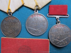 КОМПЛЕКТ Боевые Заслуги 3шт в люксе на одного на документе