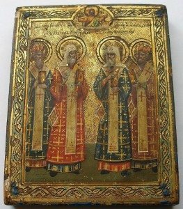 Святые митрополиты (миниатюра, на золоте) !!!
