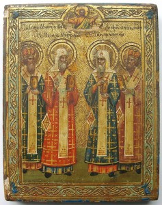 Святые митрополиты (миниатюра, на золоте) !!!