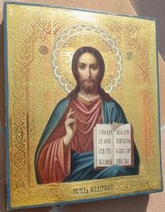 Икона Господь Вседержитель. Аналой. Киот.