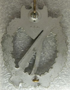 Пехотник - клеймо МК 6, цинк, остатки  серебрения на 80%