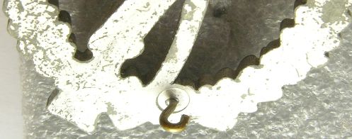 Пехотник - клеймо МК 6, цинк, остатки  серебрения на 80%