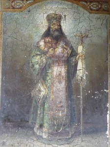 Икона Феодосий Черниговский. 44,3х37,7х3,3 см.