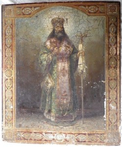 Икона Феодосий Черниговский. 44,3х37,7х3,3 см.
