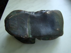 Пепельница "Ботинок" (бронза).