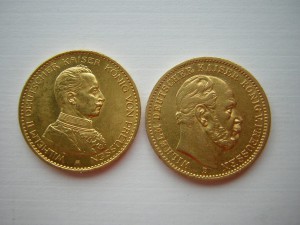 20 MARK (1914г.) и 20 МАRK (1873 г.)