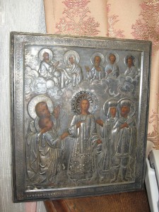 Икона Покров Пресвятой Богородицы , серебро