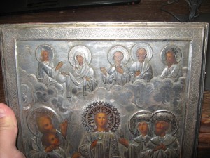 Икона Покров Пресвятой Богородицы , серебро