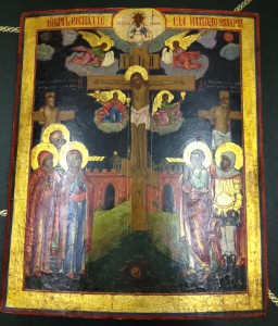 Распятие "с разбойниками", Ветка, 19 век, 58х44