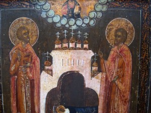 Икона святых целителей Косьмы и Домиана, Сызрань, сер. 19 в