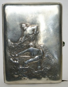 Серебряный портсигар. Серебро 84.