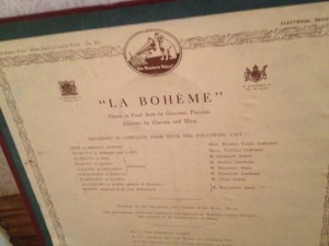 la boheme набор патефонных пластинок