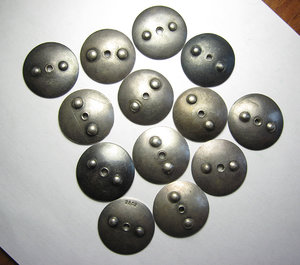 13 серебряных закруток для отечек и звездочек