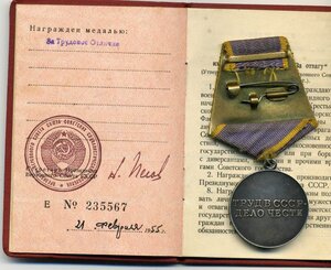 За трудовое отличие с документом