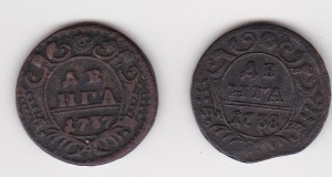 Деньга 1731-58г.г. 6 шт.