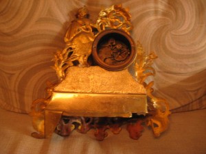 Часы Франция. Бронза +шпиатр. На ходу.