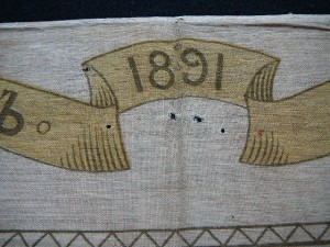 Платок "Визит русской военной эскадры в Тулон" 1893 год
