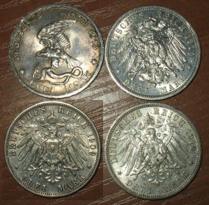 3-х марочники Германия......9 штук - 1909, 10, 11, 12, 13 гг