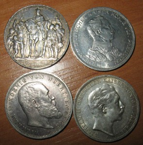 3-х марочники Германия......9 штук - 1909, 10, 11, 12, 13 гг