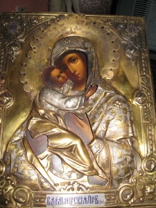 Владимирская Икона Божией Матери , серебро