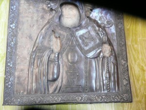 Митрофан Воронежский. 1838 г. Серебро. Вес оклада 1650 гр!