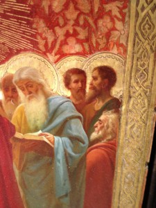 Большая красивая икона "УСПЕНИЕ" академка 19 век.