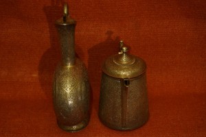 Старинный серебряный набор из четырех предметов. 1880-е гг.