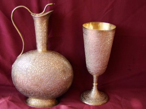 Старинный серебряный набор из четырех предметов. 1880-е гг.