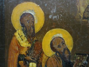 Икона Избранные Святые Василий, Феодосий, Иоанн, Константин