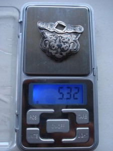 Брошка 84 пробы Кавказ с чернением