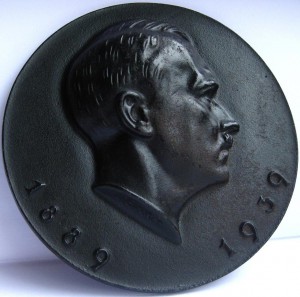 A.Breker.Медаль-плакетка.Барельеф "50-лет. Гитлера"1889-1939