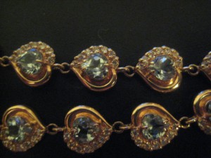 Кулон, Браслет, Серьги, Кольцо форма сердца - Комплект 585пр