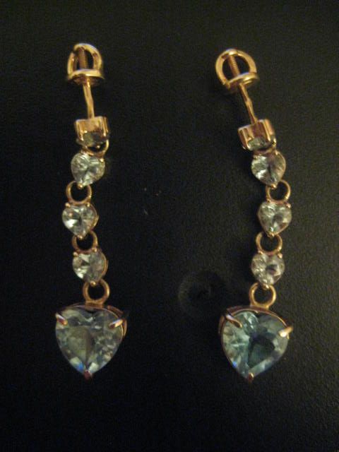 Кулон, Браслет, Серьги, Кольцо форма сердца - Комплект 585пр